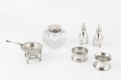 Lot 836 - A collection of assorted silver, comprising a...