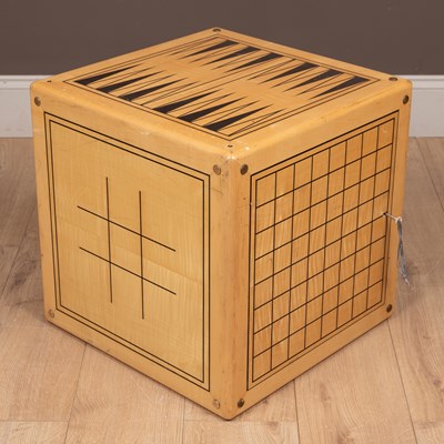 Lot 98 - An Alison Henry satinwood games cube