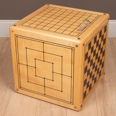 Lot 98 - An Alison Henry satinwood games cube