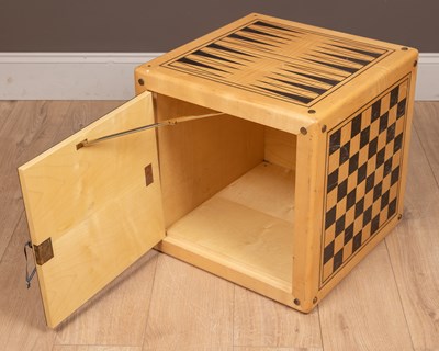 Lot 98 - An Alison Henry satinwood games cube