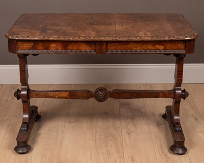 Lot 344 - A Victorian walnut centre table