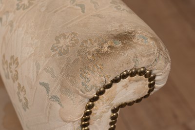 Lot 487 - A Georgian style wingback armchair
