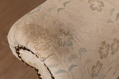 Lot 487 - A Georgian style wingback armchair