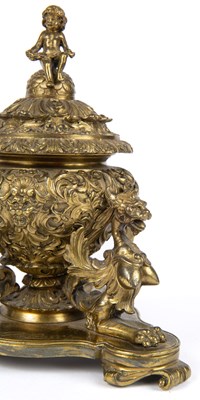 Lot 236 - Antonio Pandiani (1838-1928), A 19th century ormolu ink well