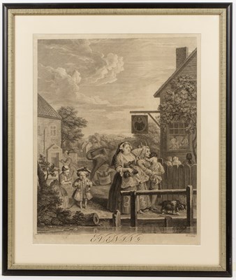 Lot 39 - William Hogarth 'Morning' and 'Evening', a...