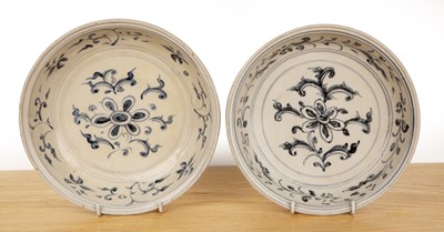 Lot 36 - Two blue and white Hoi An porcelain dishes...