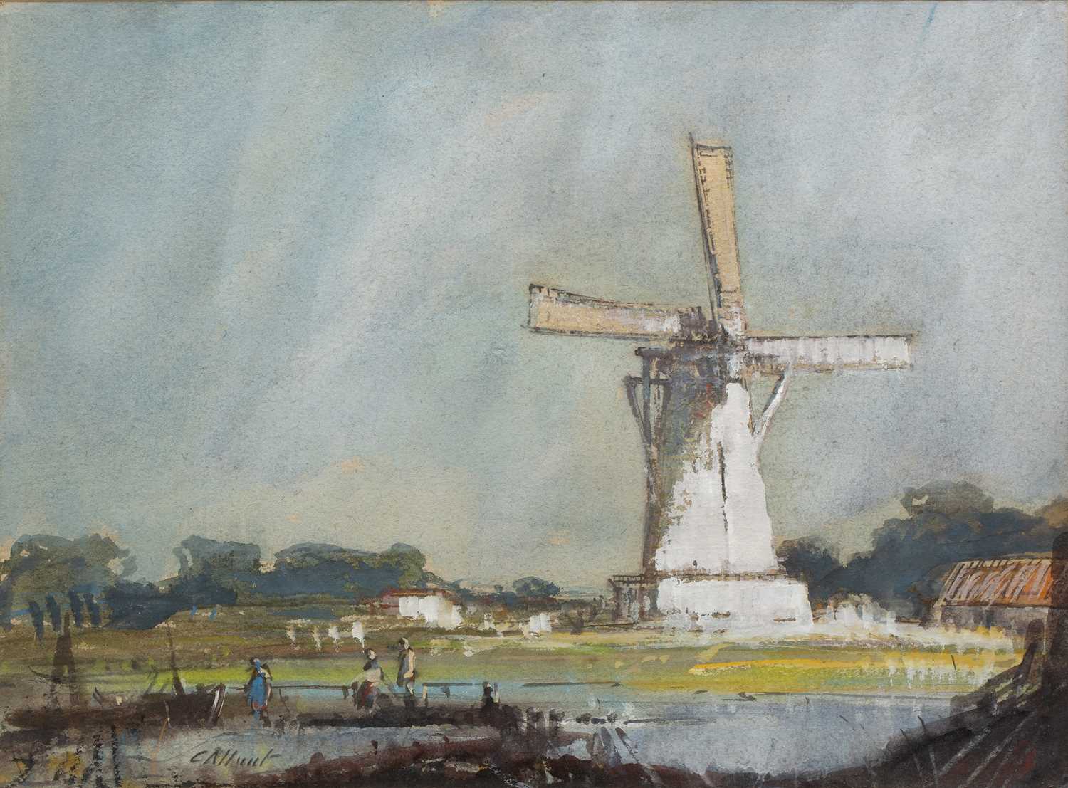 Lot 378 - Cecil Arthur Hunt (1873-1965) 'Dutch Mill',...