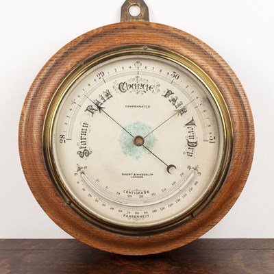 Lot 67 - Aneroid barometer by Short & Mason Ltd. London,...