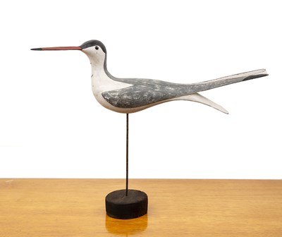 Lot 136 - Guy Taplin (b.1939) 'Tern', carved and painted...