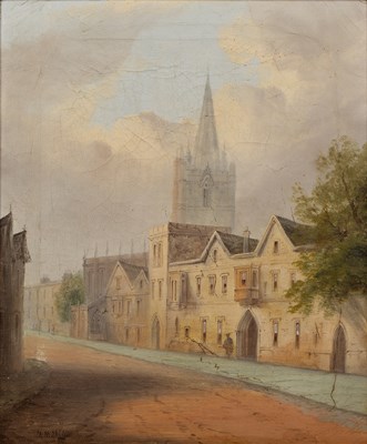 Lot 321 - M * M * Jacobi (b. 1839) 'High St, Oxford,...