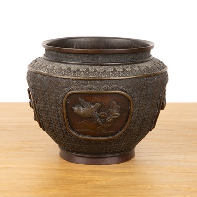 Lot 404 - Bronze small jardiniere Japanese, 19th Century...