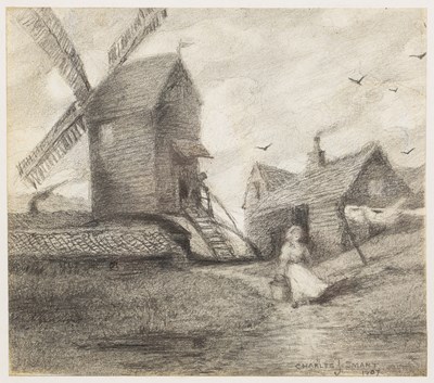 Lot 417 - Charles J Smart (fl. 1867-1891) 'Outwood Mill,...