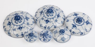 Lot 437 - An extensive Royal Copenhagen fluted half lace tea service