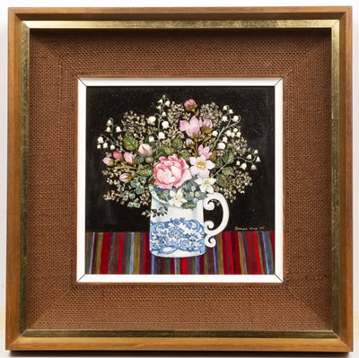 Lot 320 - Brenda King (1934-2011) 'Pink Rose', signed...