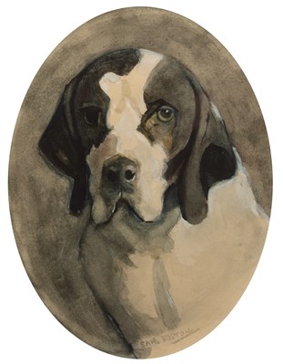 Lot 429 - Samuel Fulton (1855-1941) Portrait of a hound,...