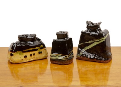 Lot 430 - Dylan Bowen (b.1967) Three slipware vases, one...