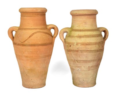 Lot 1208 - A pair of Minoan terracotta pots