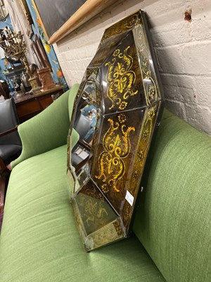 Lot 1092 - A Venitian Baroque octagonal cushion mirror