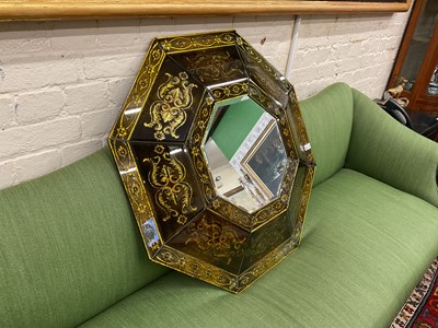 Lot 1092 - A Venitian Baroque octagonal cushion mirror