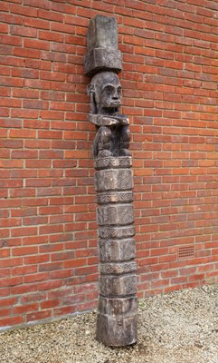 Lot 1328 - A decorative hardwood "Totem pole"