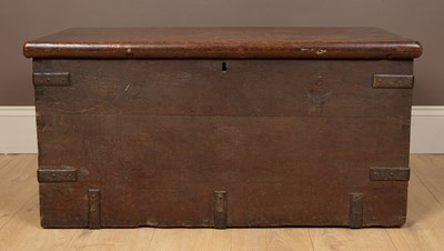 Lot 1026 - A 19th century iron-bound oak chest