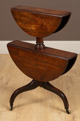 Lot 438 - A Regency mahogany two-tier drop-leaf dumb waiter