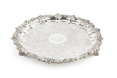 Lot 930 - A George IV Scottish silver salver, with...
