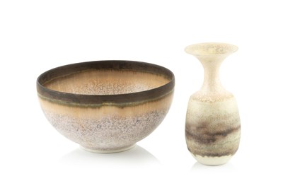 Lot 645 - Hazel Johnston (1933-2011) Vase and bowl...