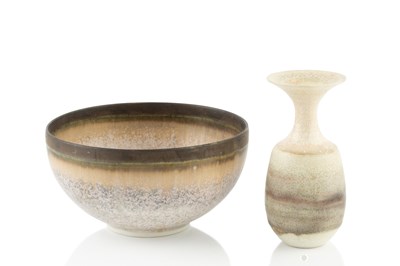 Lot 645 - Hazel Johnston (1933-2011) Vase and bowl...