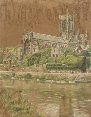 Lot 406 - Theodore Earl Butler (1861-1936) A cathedral...