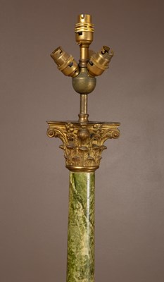 Lot 278 - A faux marble lamp standard