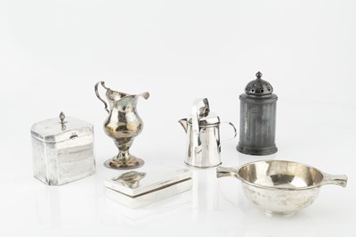 Lot 892 - A George V silver small tea caddy, of...