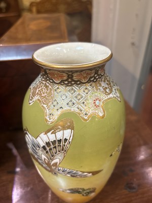 Lot 25 - A pair of Japanese Meiji Satsuma porcelain...