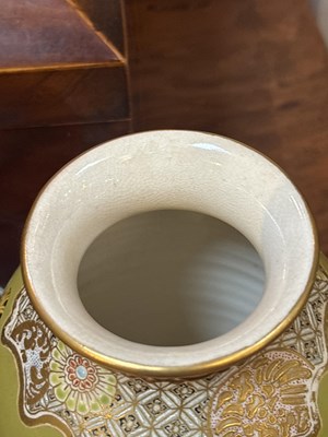 Lot 25 - A pair of Japanese Meiji Satsuma porcelain...