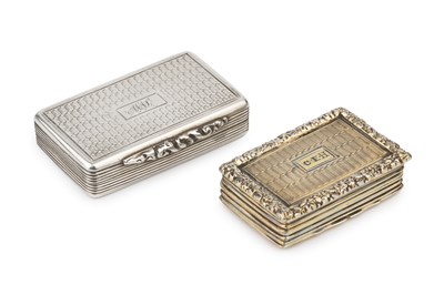 Lot 644 - A George IV silver gilt rectangular...