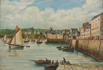 Lot 225 - 20th Century French School 'Douarnenez harbour'...