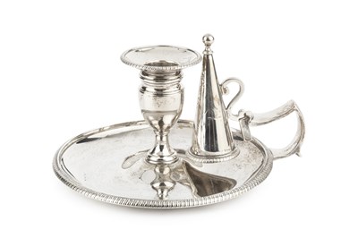 Lot 681 - A George III silver chamberstick, with...