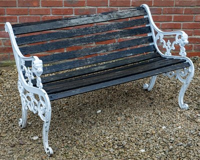 Lot 1248 - A white-painted bench