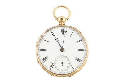 Lot 394 - A Victorian 18ct gold open face pocket watch,...