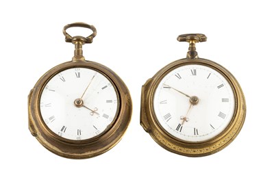 Lot 396 - A pair cased gilt metal pocket watch, with...