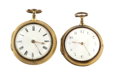 Lot 397 - A gilt metal pair cased pocket watch, with...