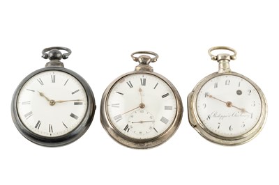 Lot 402 - A George IV silver pair cased pocket watch,...