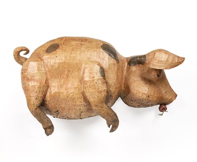 Lot 135 - David Farrer (b.1968) 'Old spot pig',...