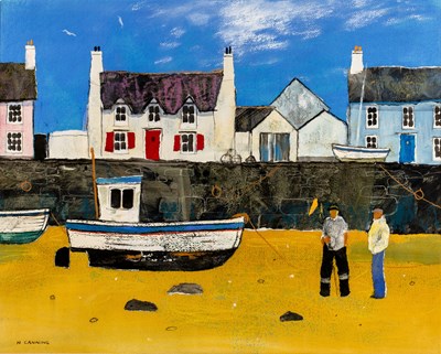 Lot 118 - Neil Canning (b.1960) Two Fisherman on the...