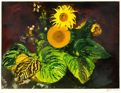 Lot 213 - John Piper (1903-1992) Sunflowers (Levinson...