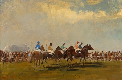 Lot 312 - Roy Petley (b.1951) Horse Racing Start signed...