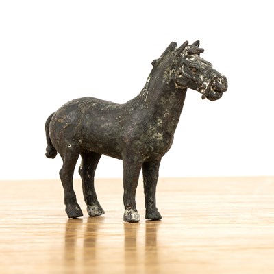 Lot 267 - Small bronze model of a horse Chinese in the...