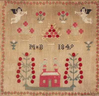 Lot 1088 - Two needlework samplers dated '1848'