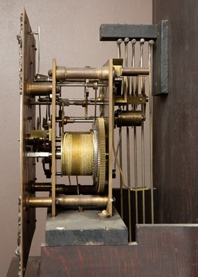 Lot 28 - A Gillett & Johnston eight-day quarter-chiming regulator longcase clock