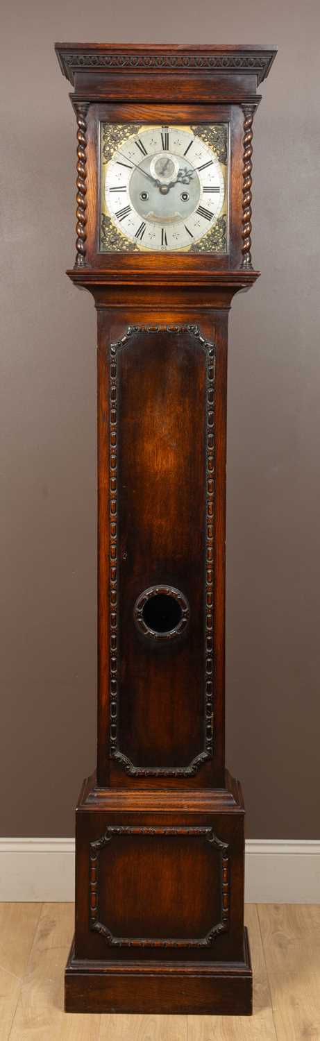 Lot 28 - A Gillett & Johnston eight-day quarter-chiming regulator longcase clock